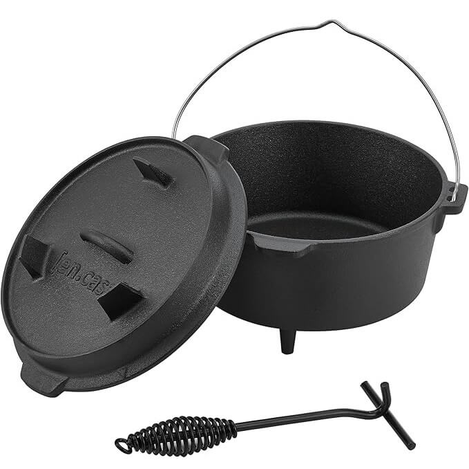 Cast Iron Dutch Oven with Lid and Lid Lifter - Image 2