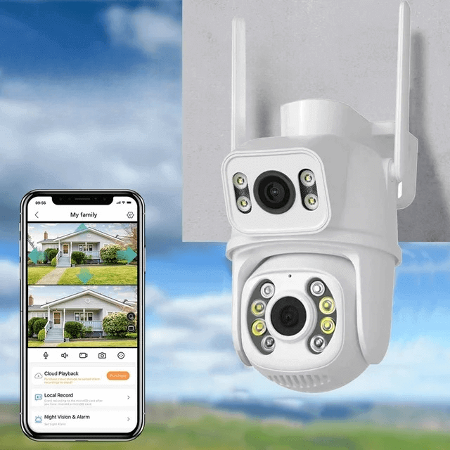 WiFi Dual Lens 6MP Camera Motion Detection