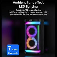 YESIDO YSW29 Outdoor Digital Bluetooth-Compatible Speaker Ambient Light Karaoke System with Microphone - Image 5